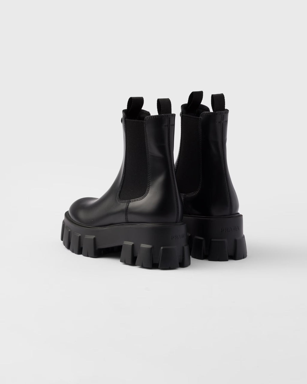 Monolith brushed leather booties