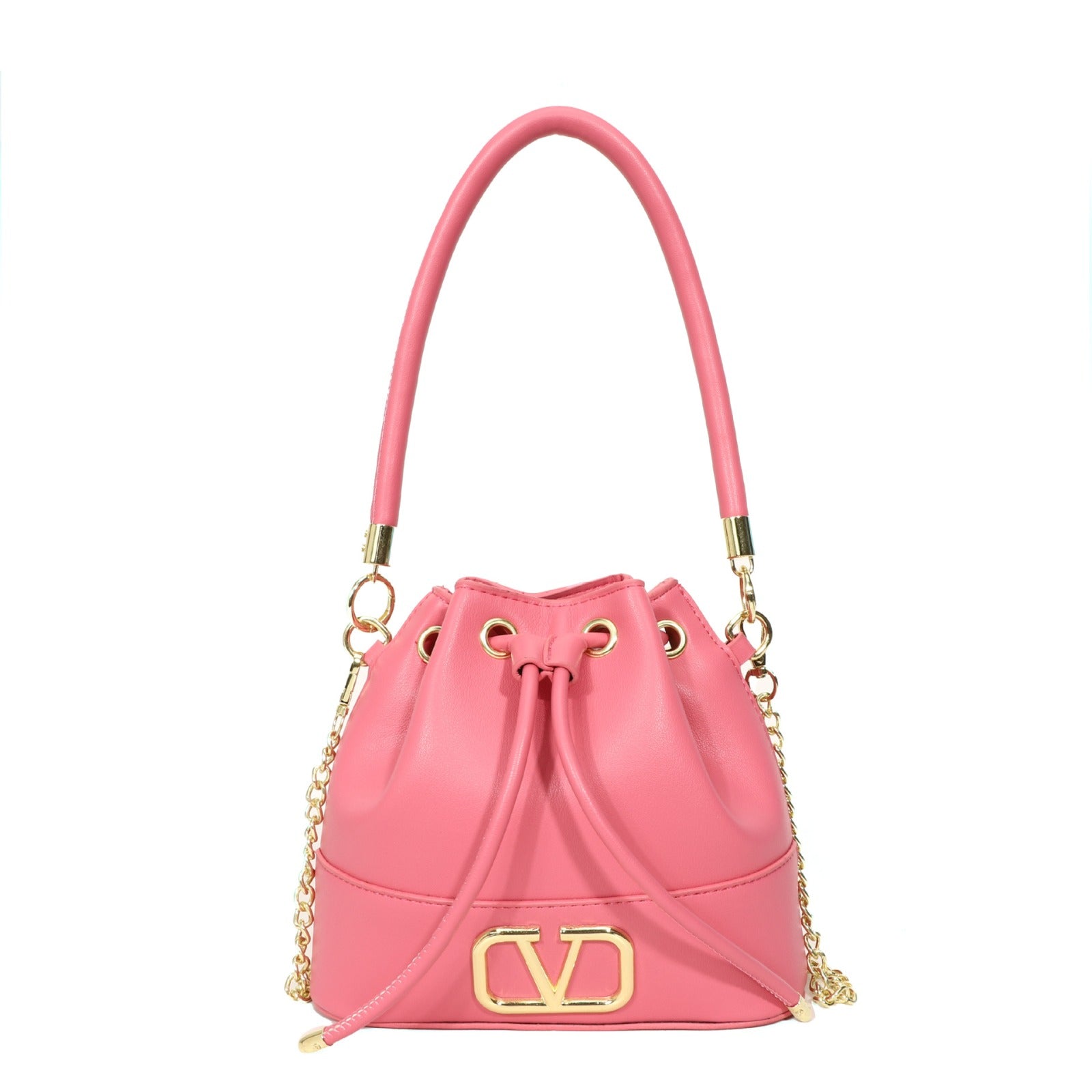 Mini Bucket Bag In Nappa With Vlogo Signature Chain With Box