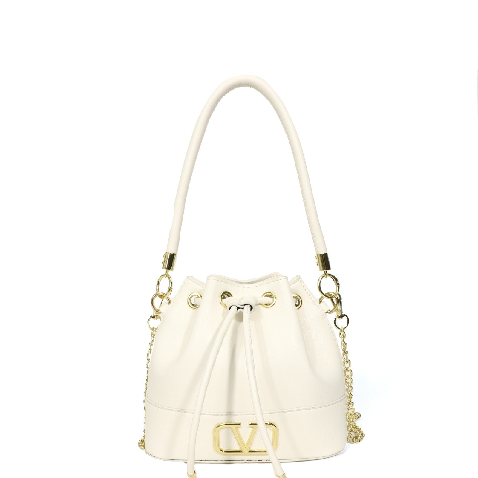 Mini Bucket Bag In Nappa With Vlogo Signature Chain With Box